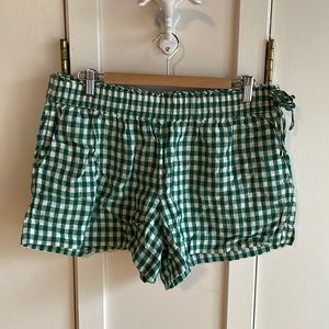 J.Crew Green Gingham Shorts